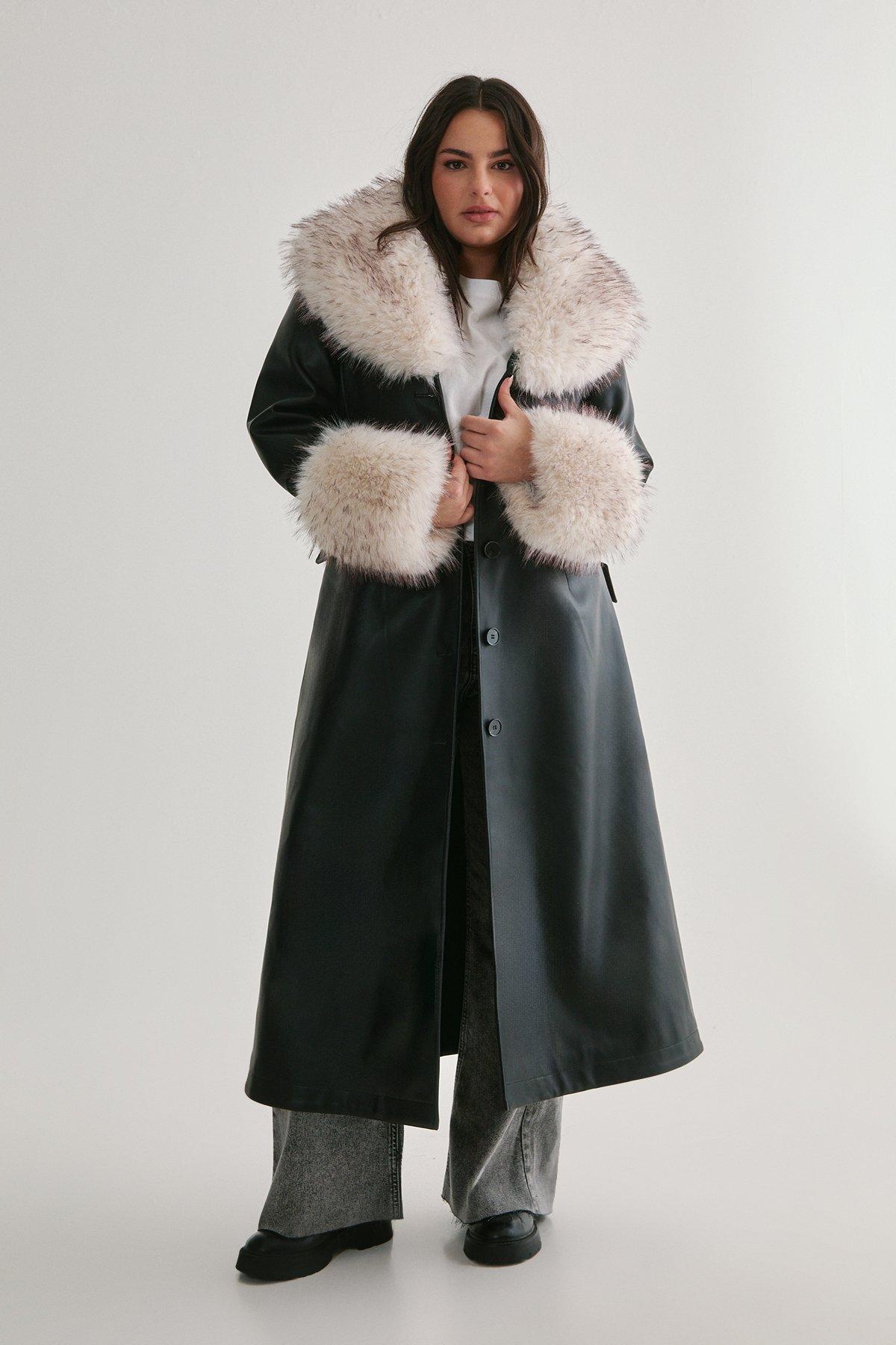 Plus Plush Tipped Fur Maxi Penny Lane - 50 - Nasty Gal - Modalova