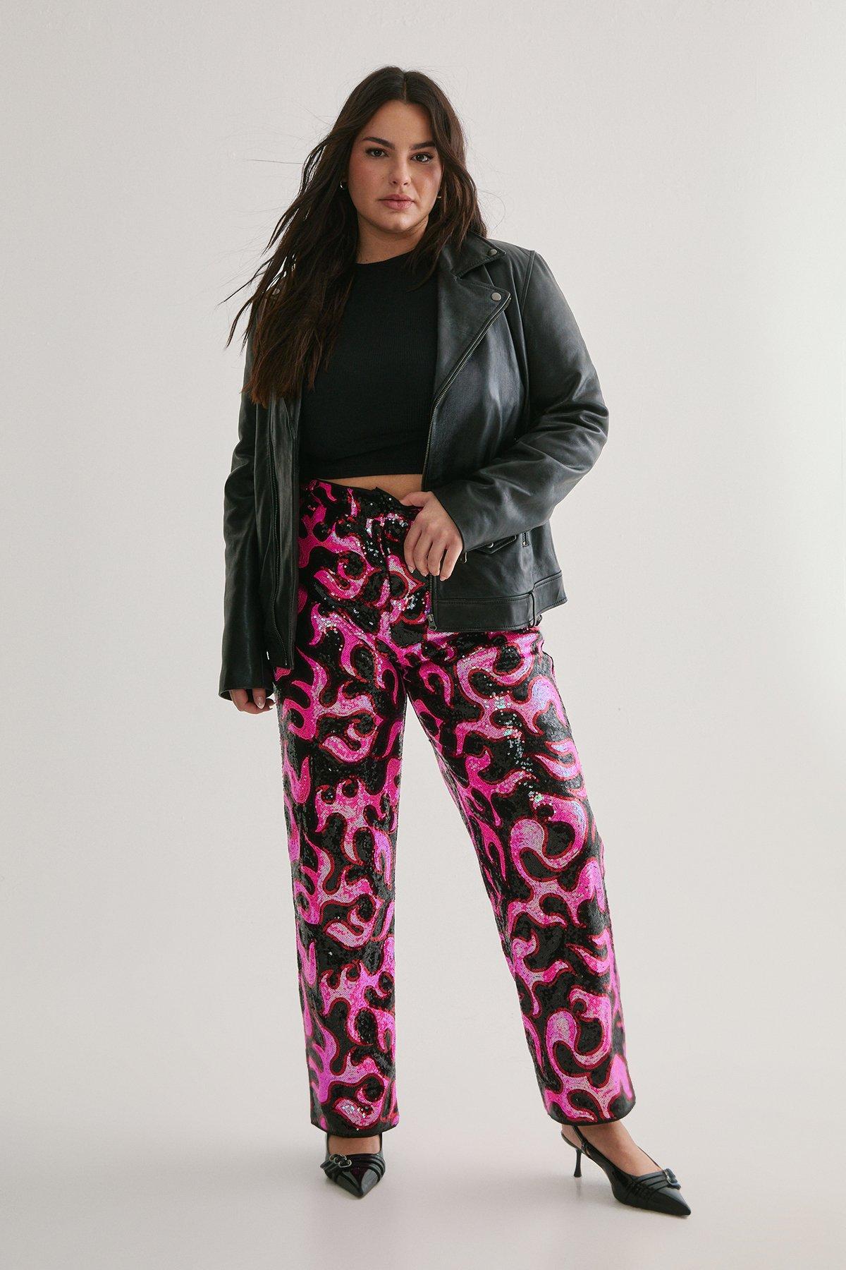 Plus Western Sequin Trouser - 50 - Nasty Gal - Modalova