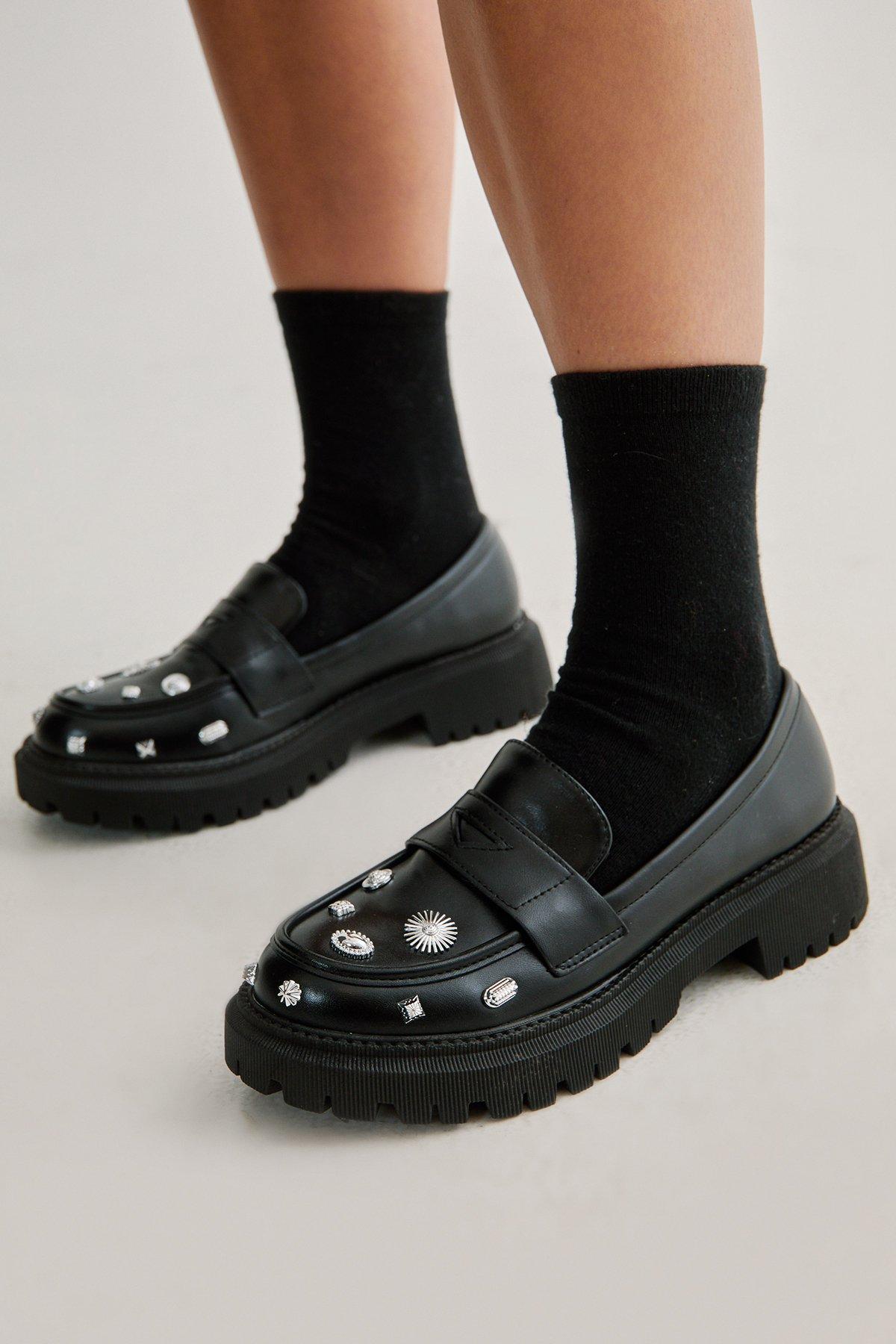 Stud Embellished Chunky Loafer - 36 - Nasty Gal - Modalova