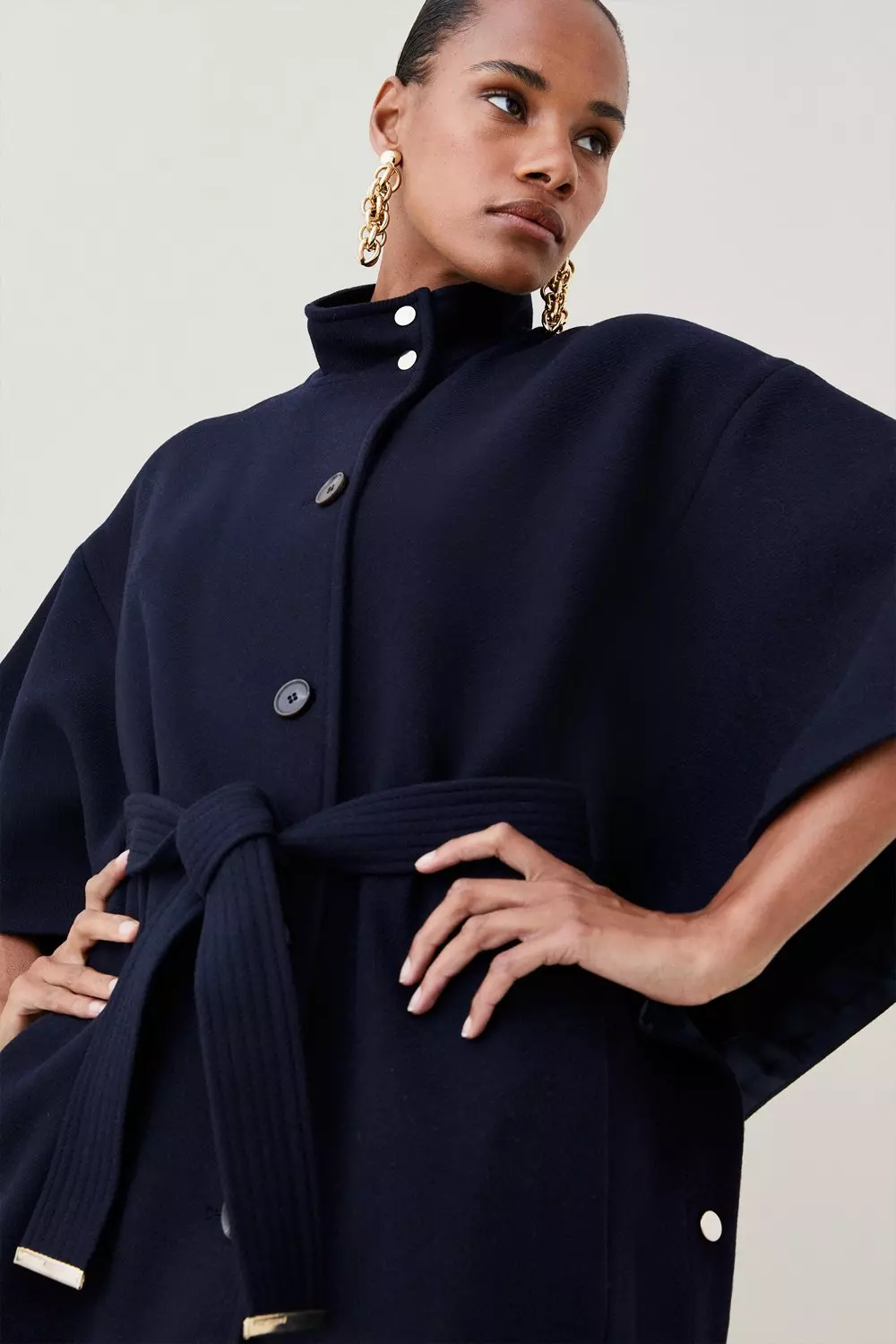 Karen Millen - Cascading with extravagant depth, this cape coat adds  playful proportions to your ensemble. Spun with sumptuous cashmere for an  irresistibly soft feel, this is the perfect piece to layer