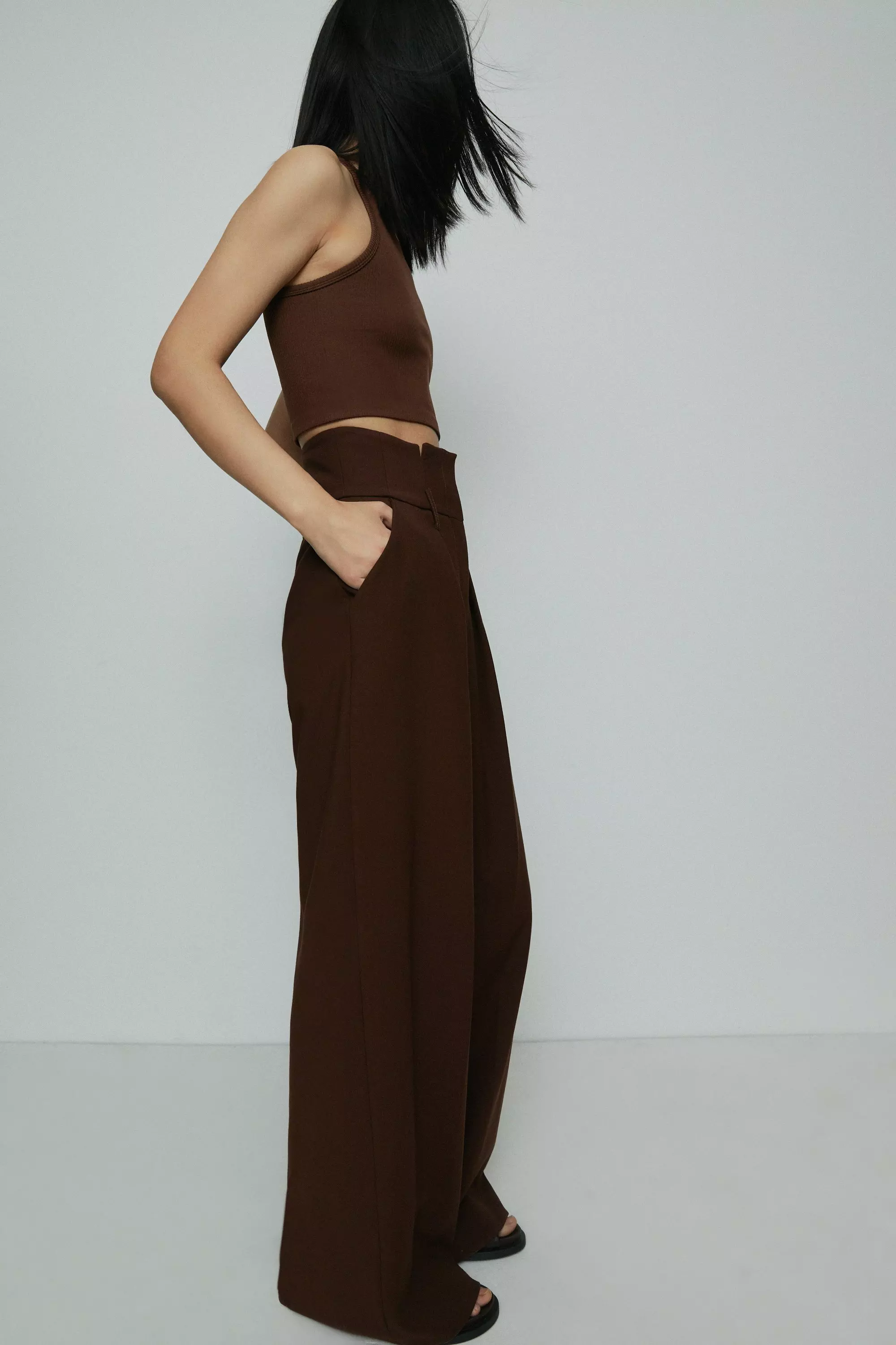 Spun Wide Leg Trouser