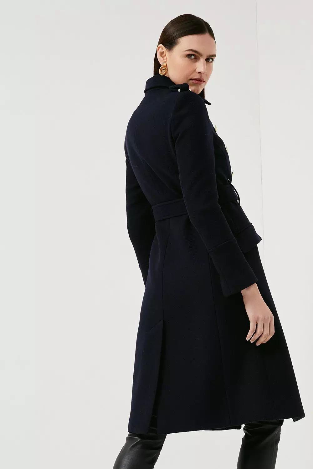 Karen millen clearance military wool coat