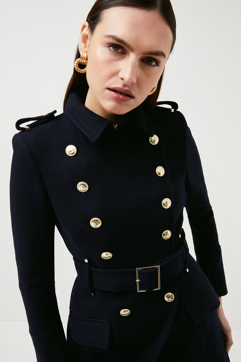 karen millen navy coat