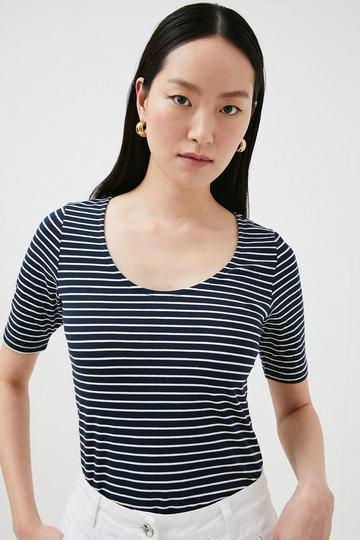 Navy Tops | Karen Millen UK