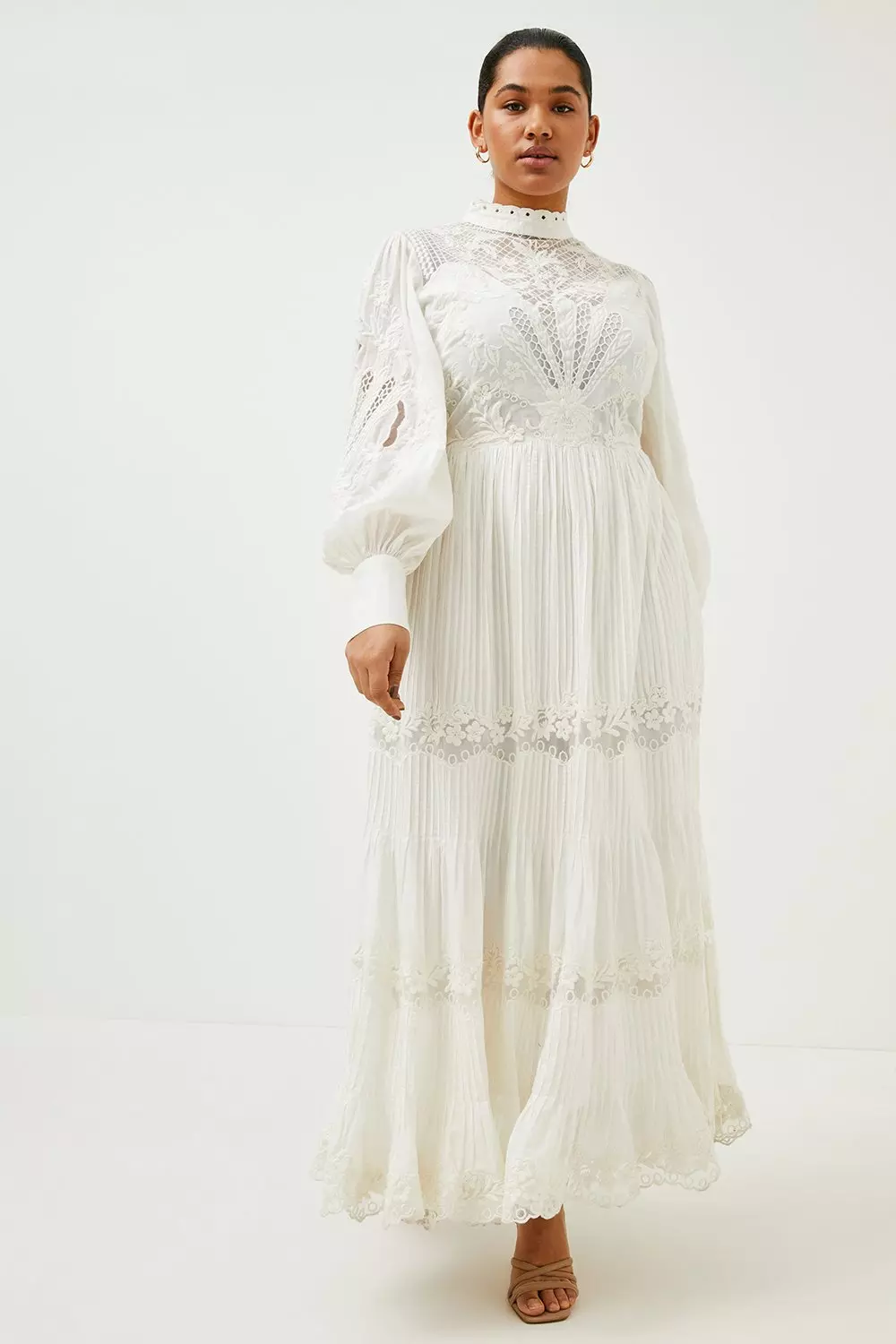 CUTWORK MAXI DRESS