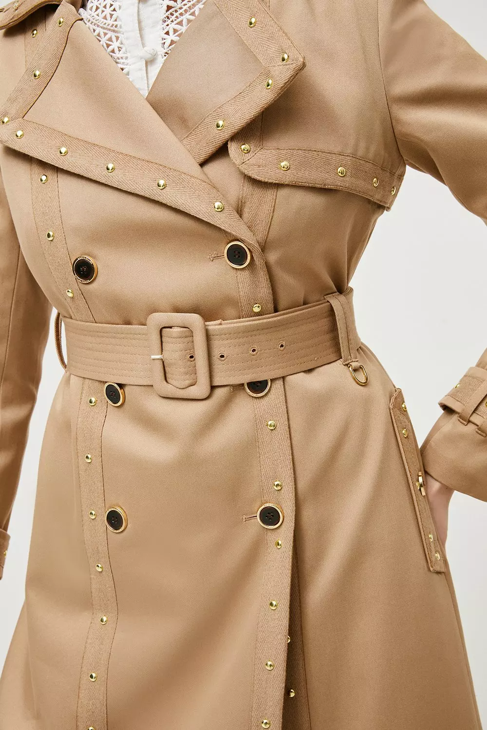 Karen millen camel trench cheap coat