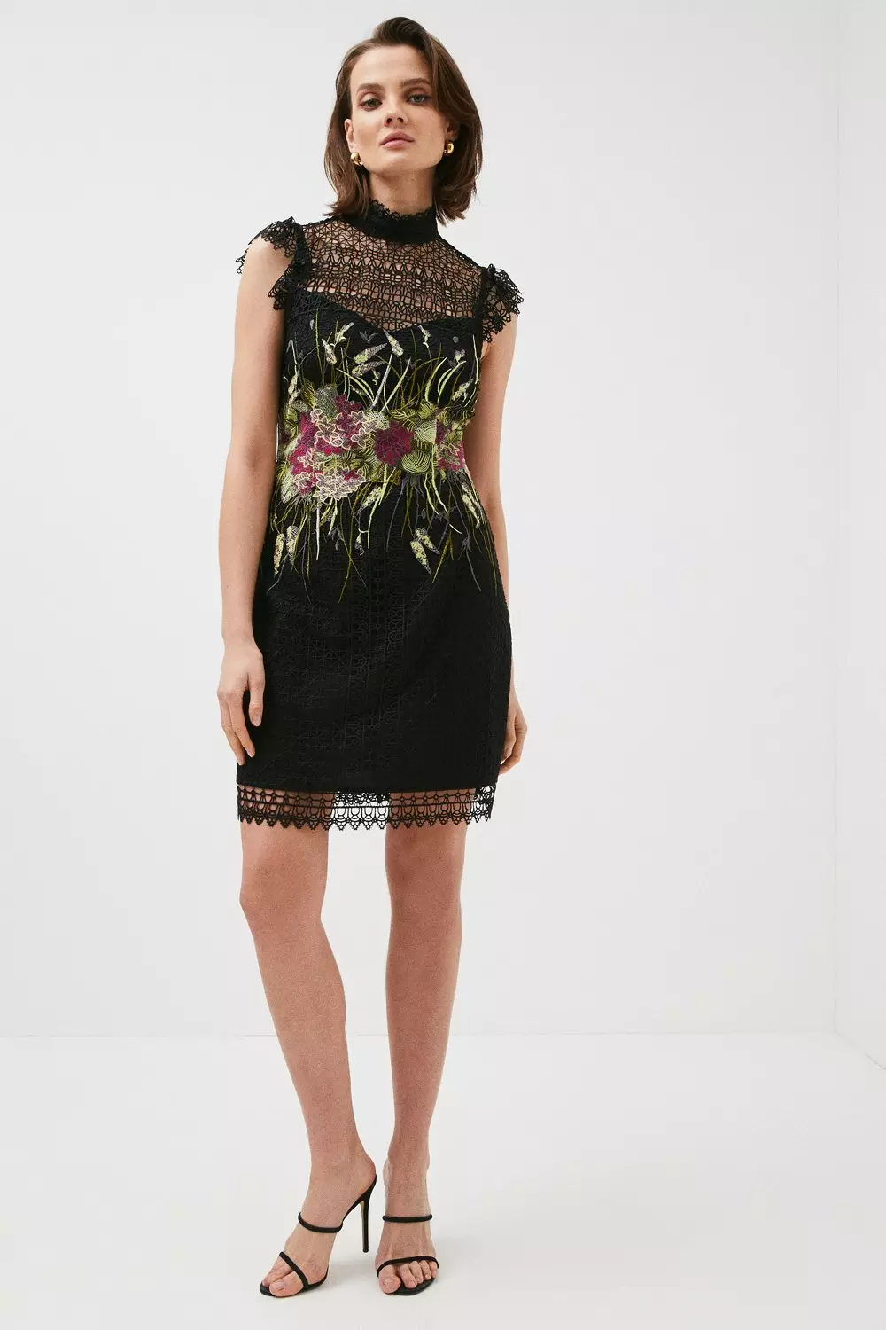 Floral lace mini store dress karen millen