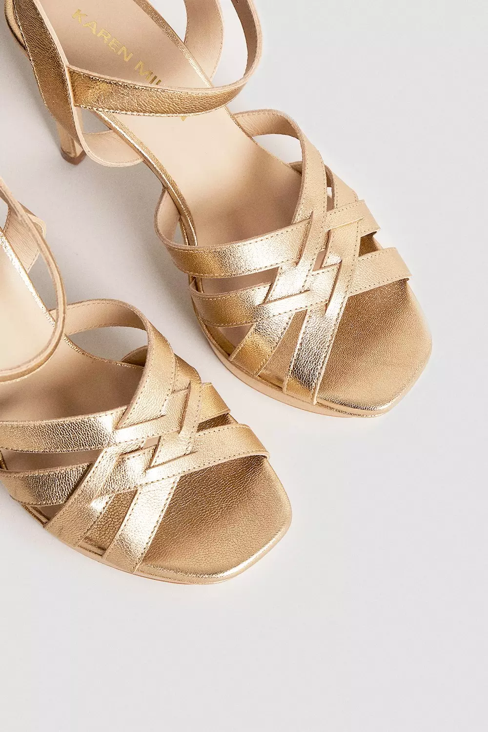 Karen millen store gold strap sandals