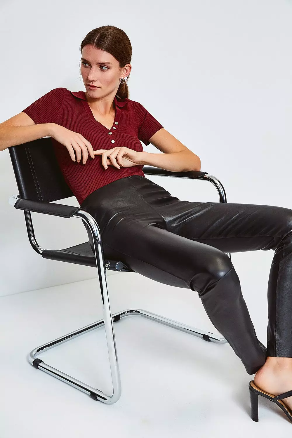 Stretch Leather Legging | Karen Millen