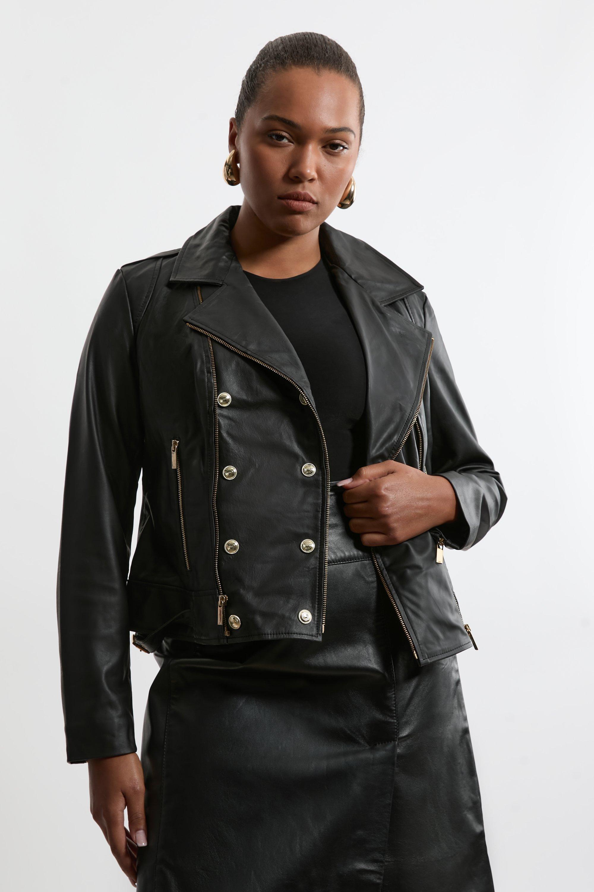 Usaleatherfactory Freaky Millie Red Biker Women Leather Jacket