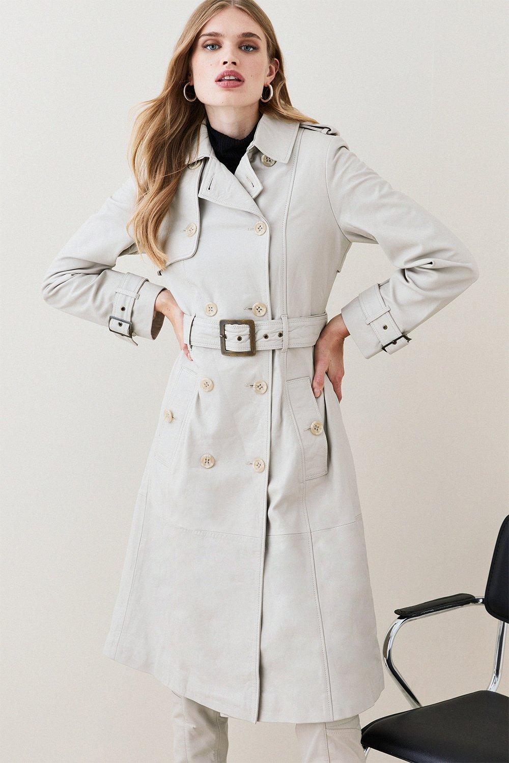 white trench coats for ladies