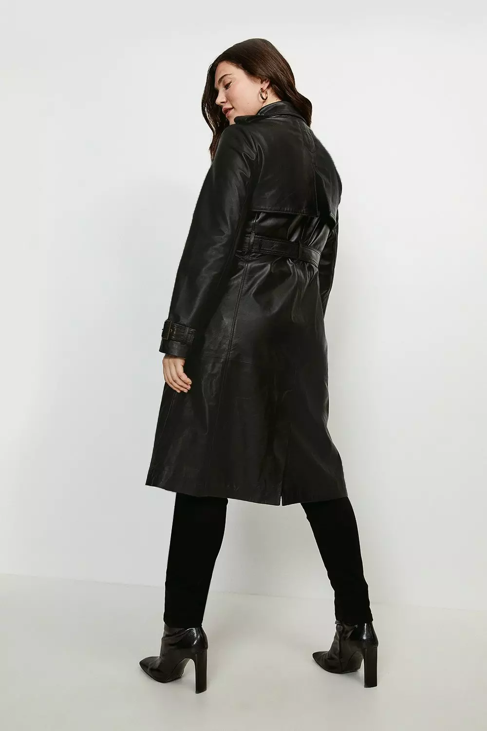 Karen millen clearance leather trench