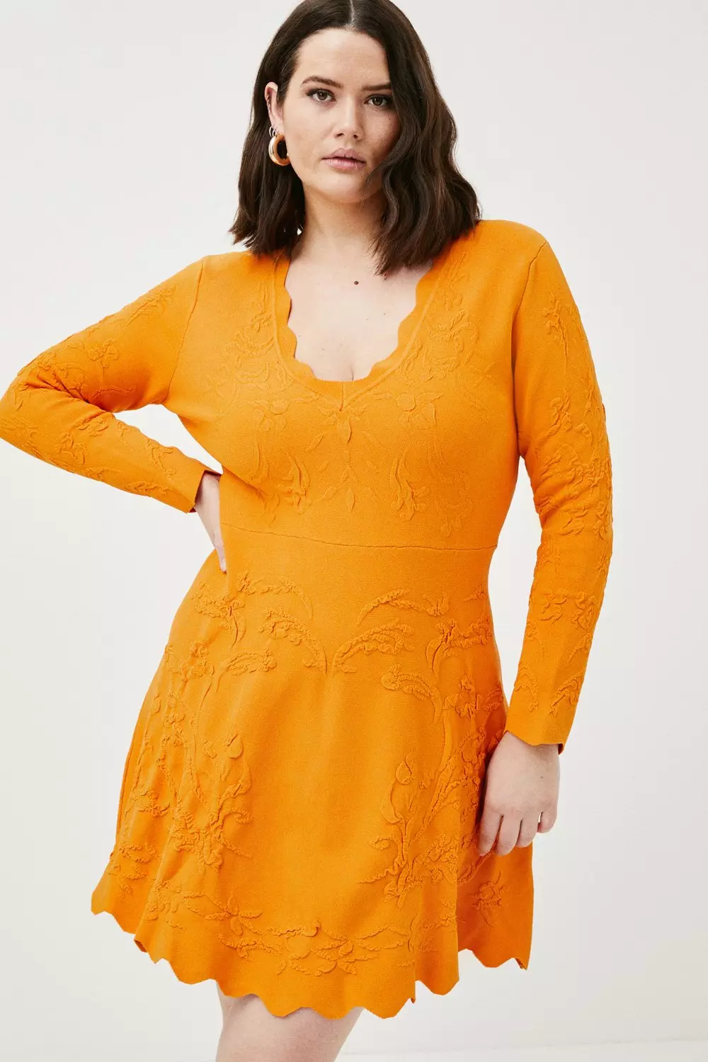 plus size skater dress long sleeve