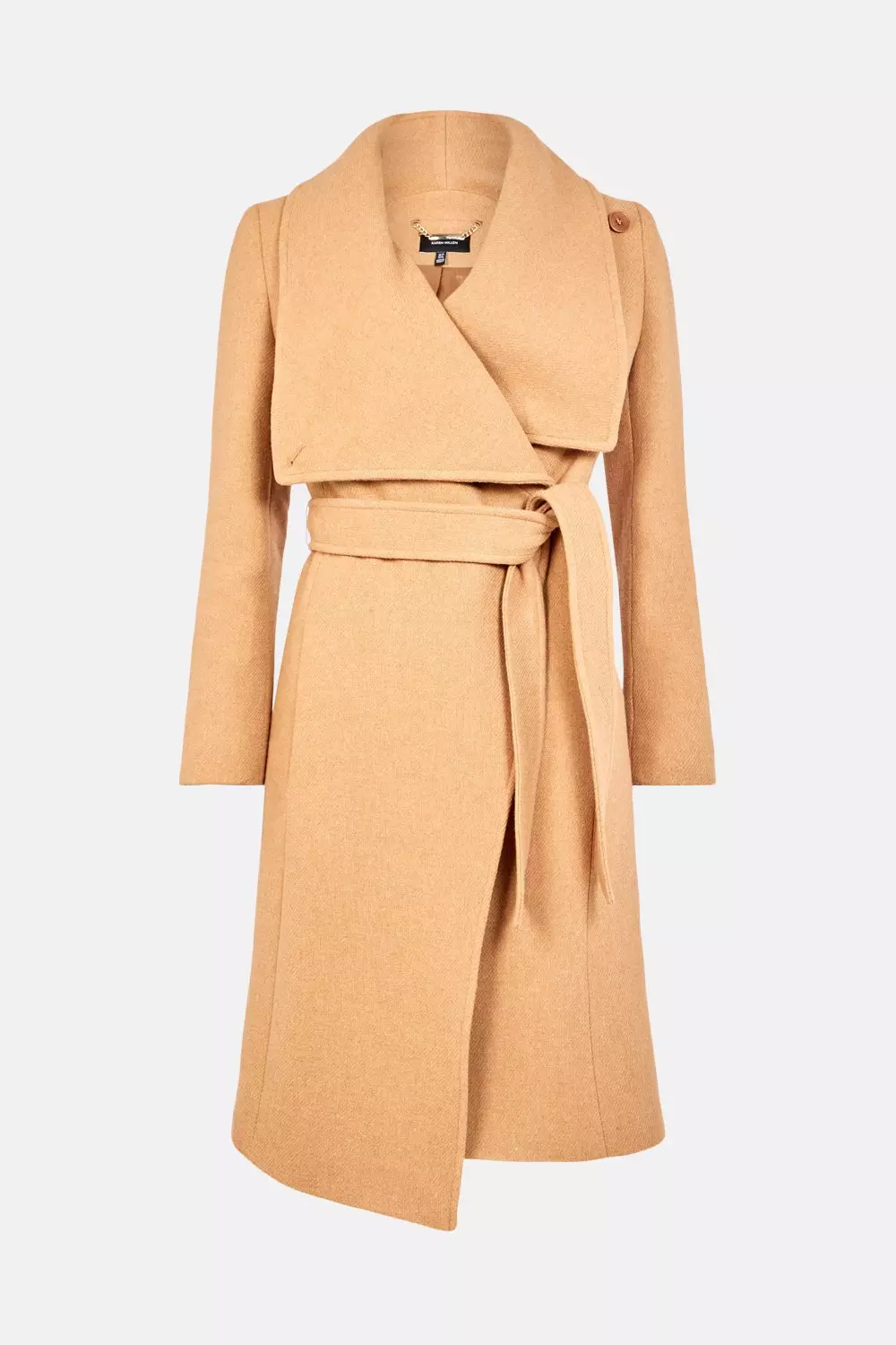 Italian Wool Mix Wrap Belted Short Coat