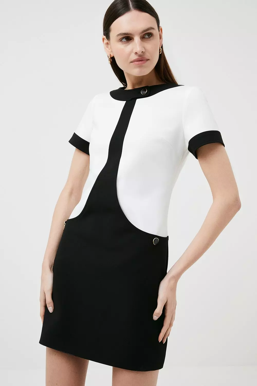 Karen millen black and white dress sale