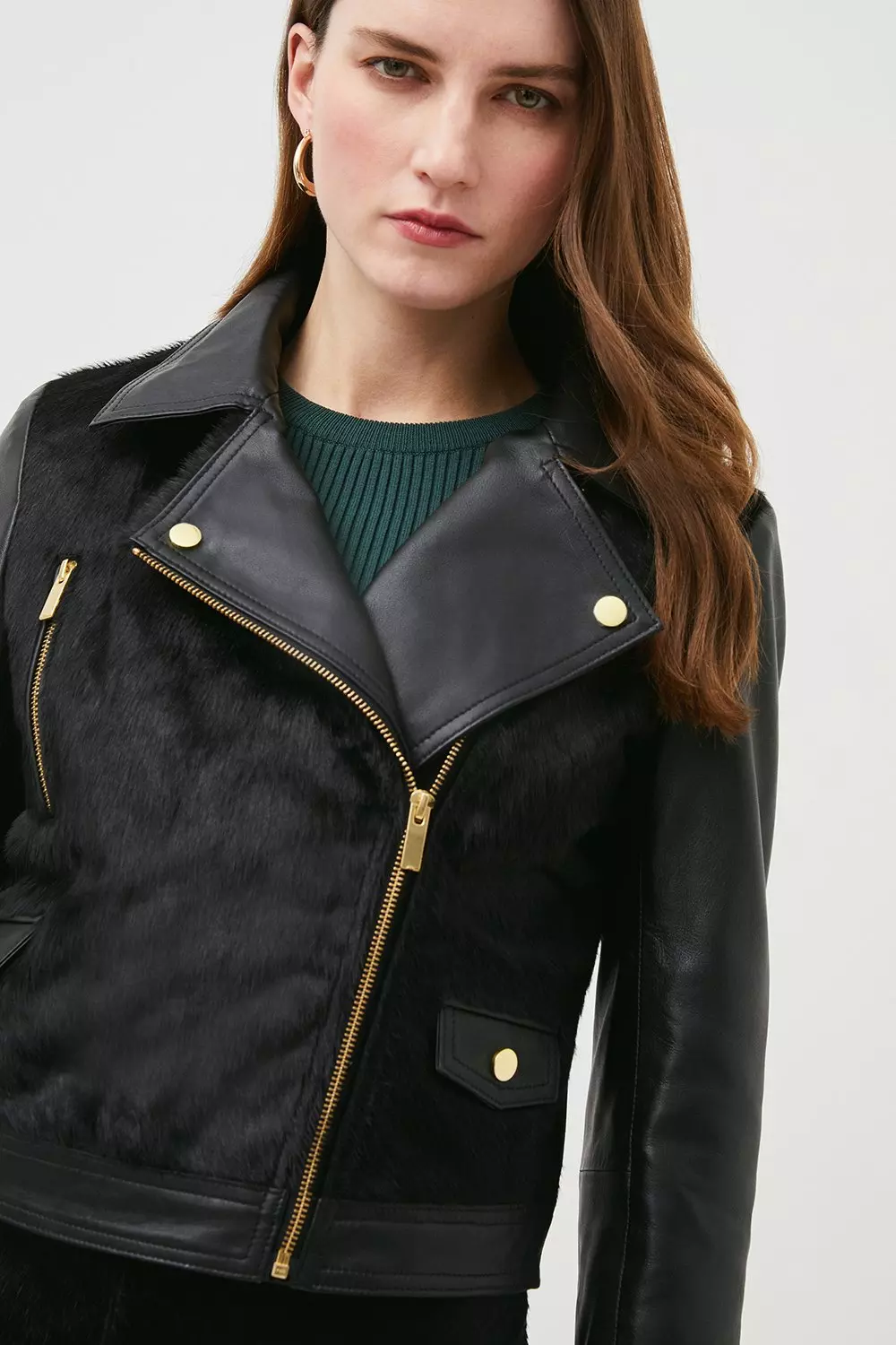 Karen millen clearance leather jacket sale