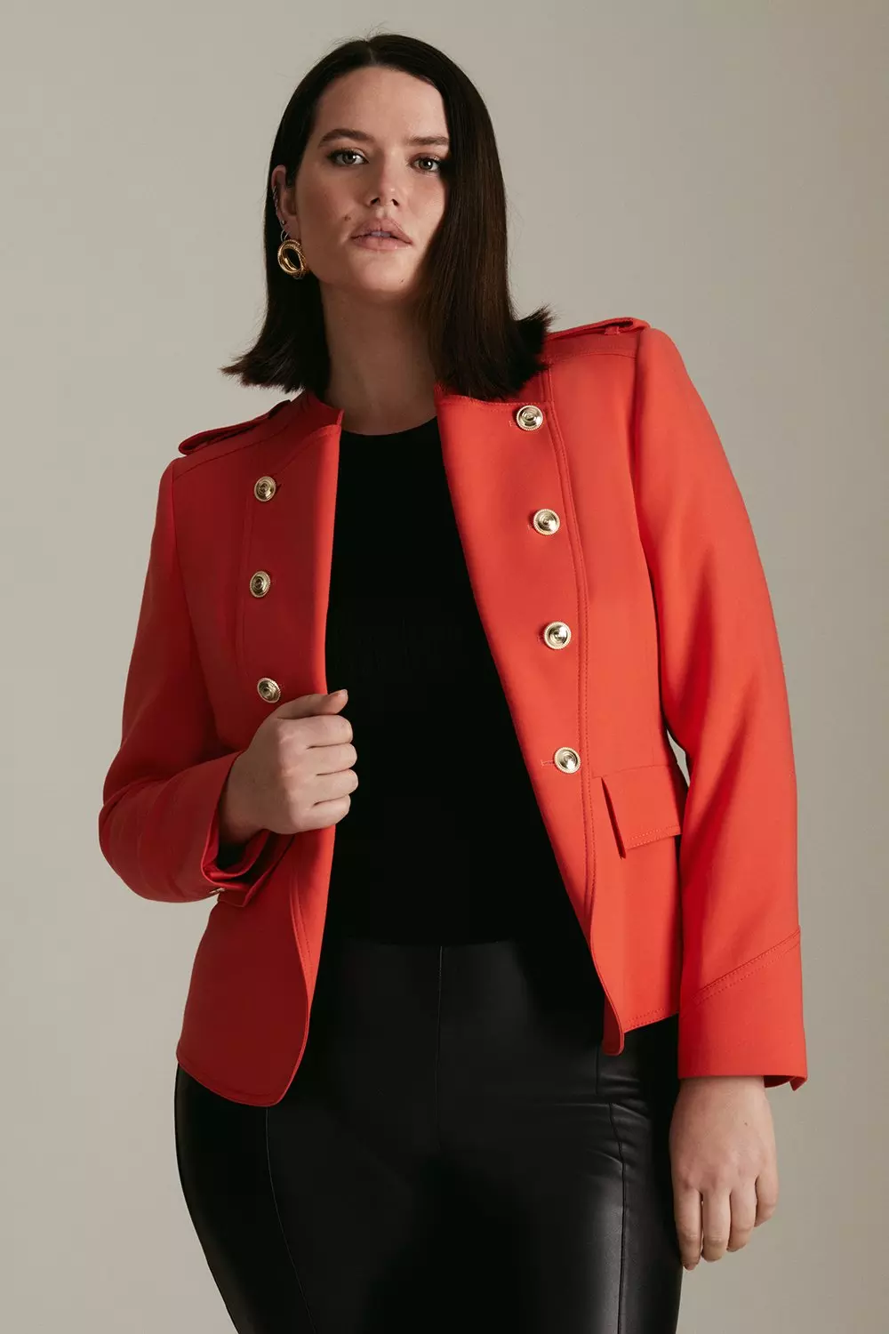 Karen millen red outlet jacket