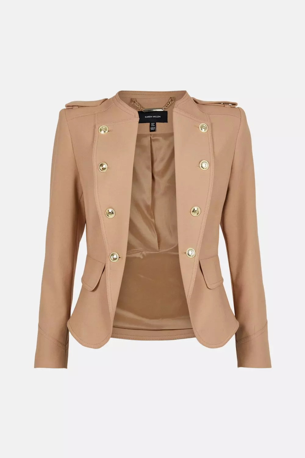 Camel hot sale military blazer