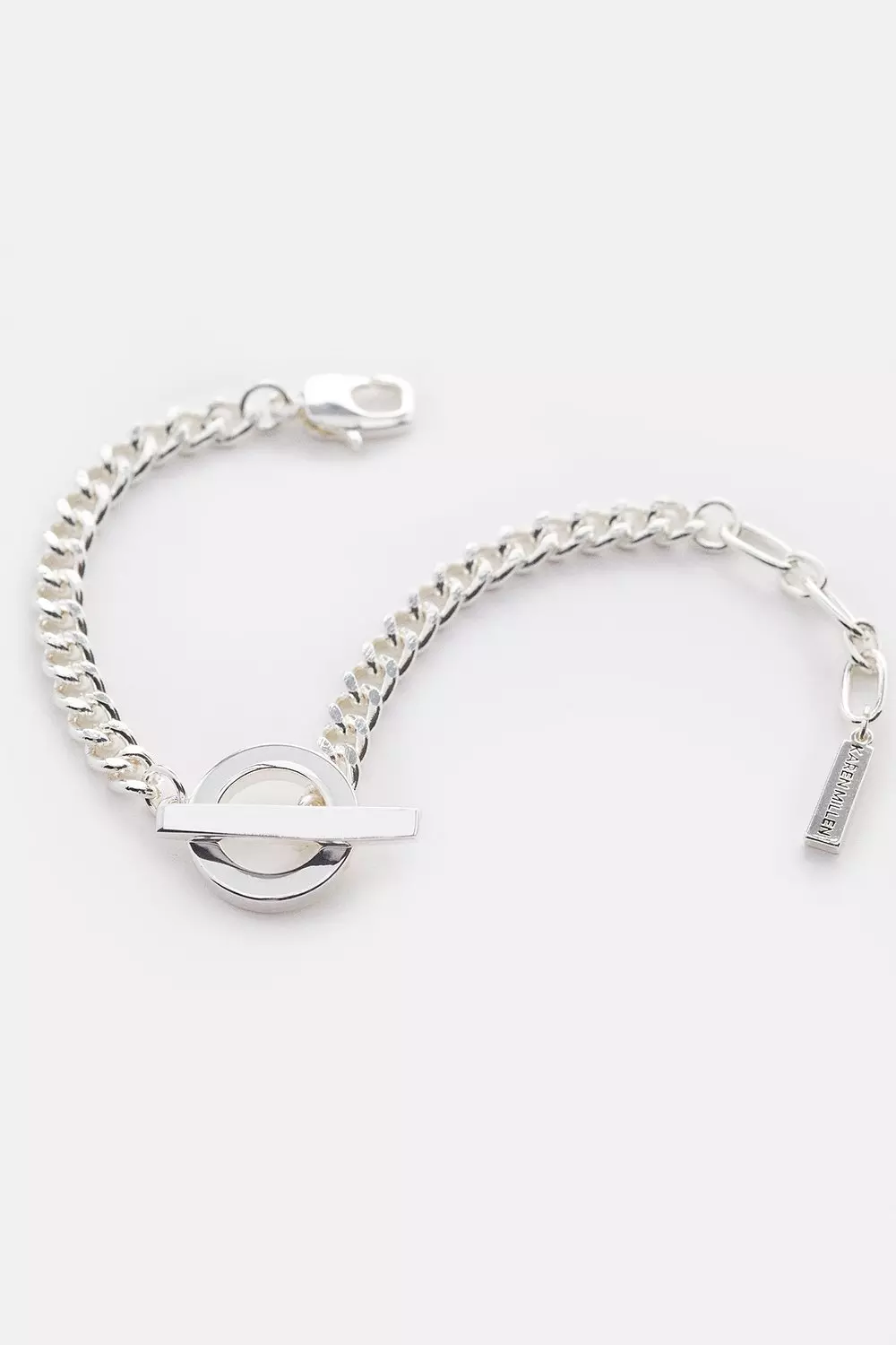 Silver Plated T Bar Bracelet