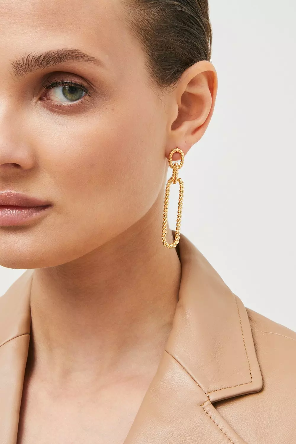 Gold Drop Ear Cuff Earrings | Karen Millen