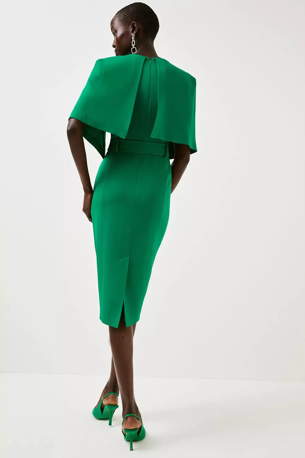 Green 2025 cape dress