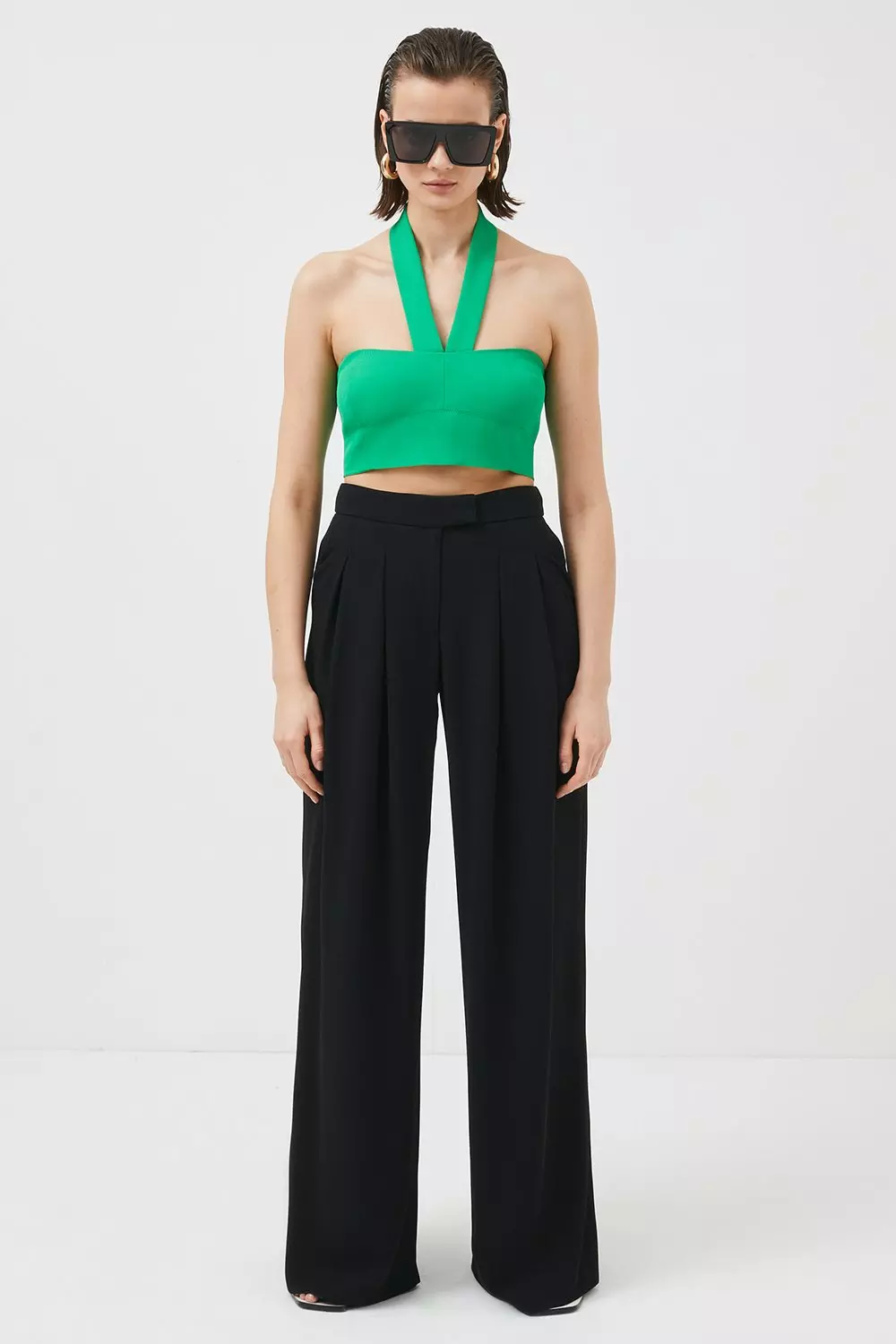 Karen millen clearance wide leg trousers