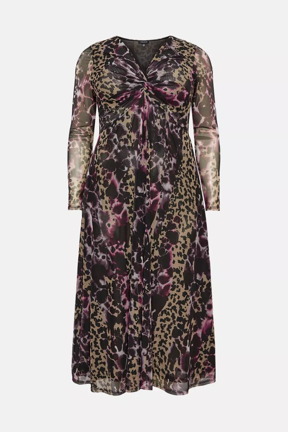 Plus Size Marble Twist Knot Mesh Jersey Dress Karen Millen