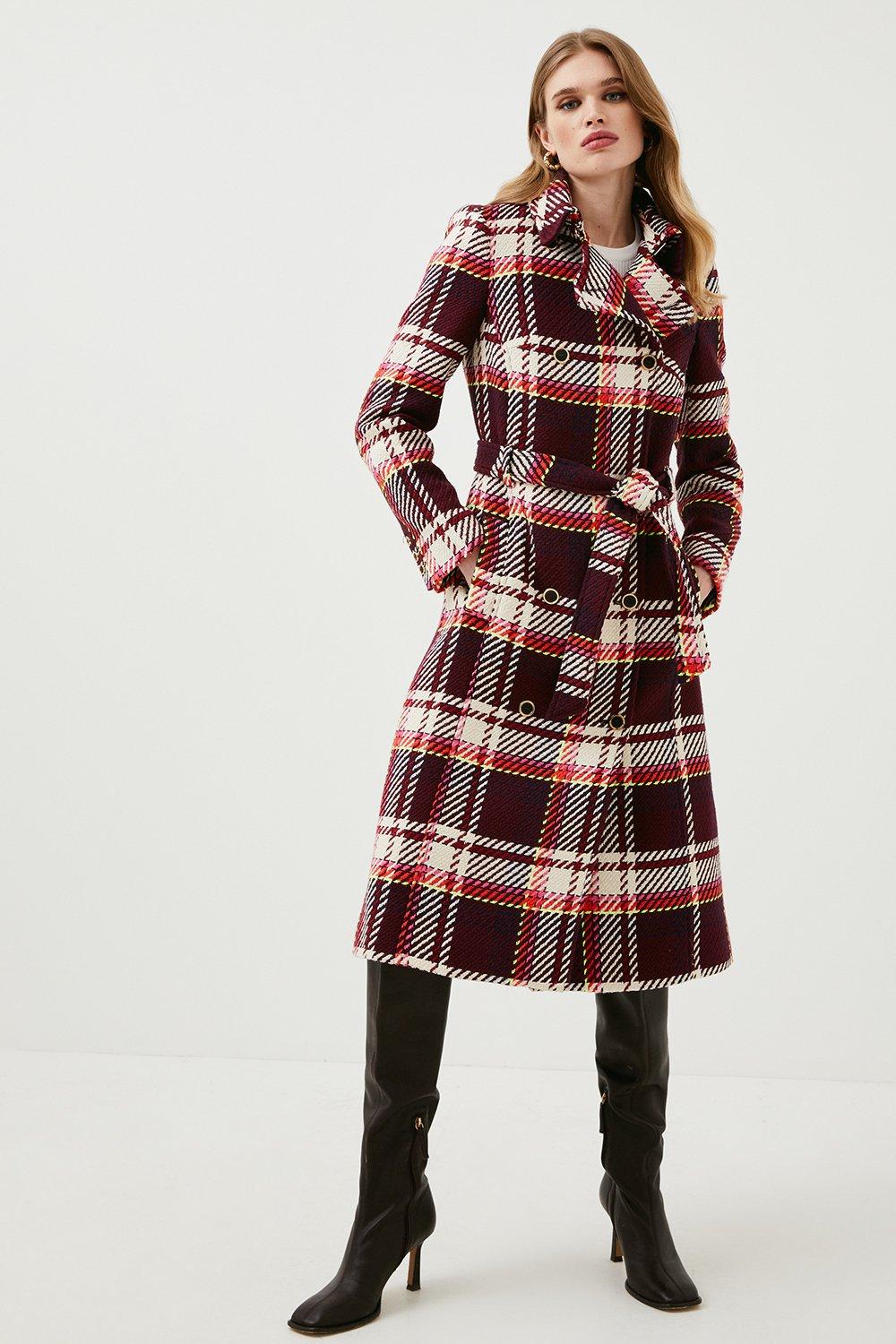 Karen millen 2025 check coat