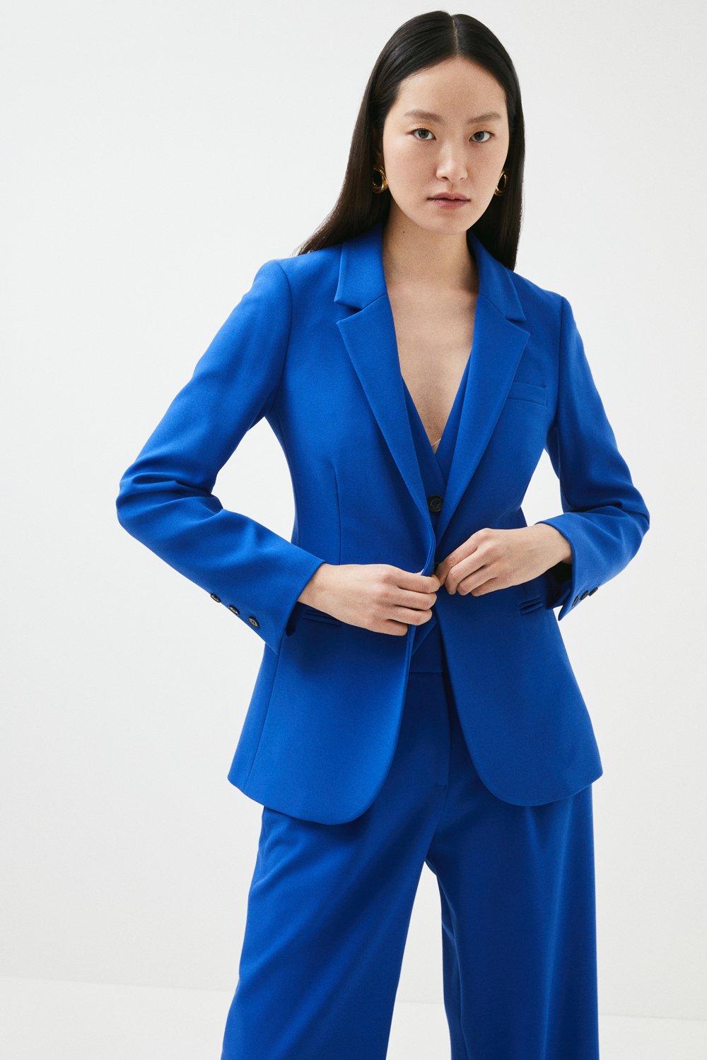 City Stretch Tailored Single Breasted Jacket | Karen Millen