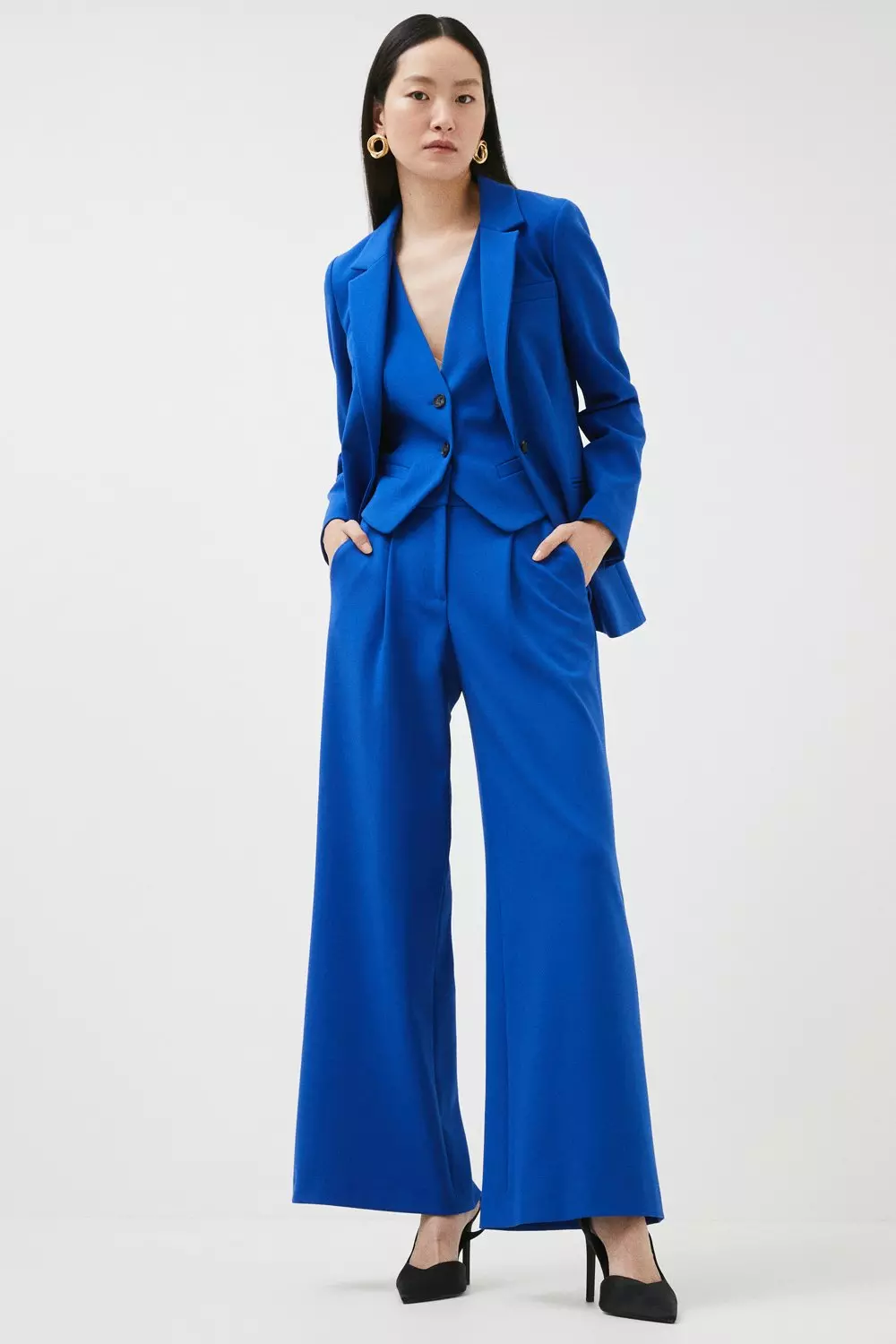 City Stretch Tailored Single Breasted Jacket | Karen Millen