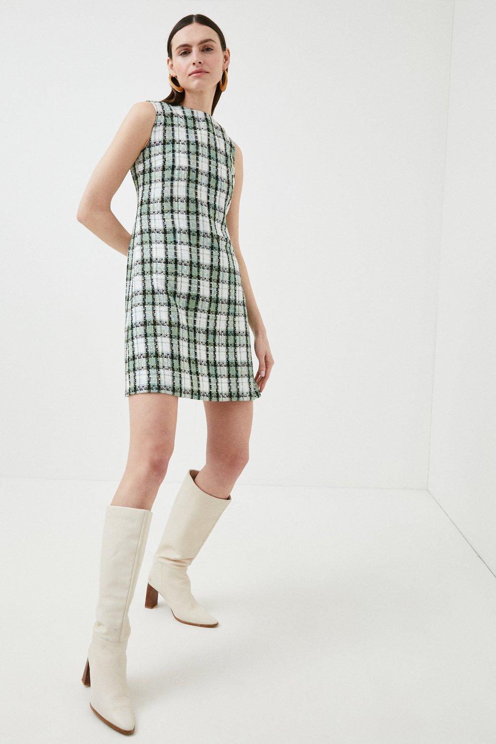 Karen millen hot sale tartan dress