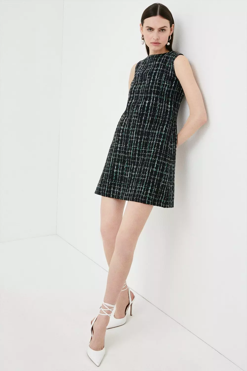 Karen millen tweed shop a line dress