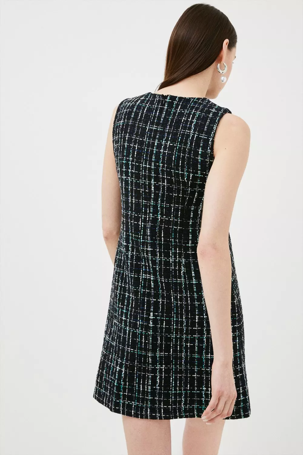 Warehouse tweed clearance dress