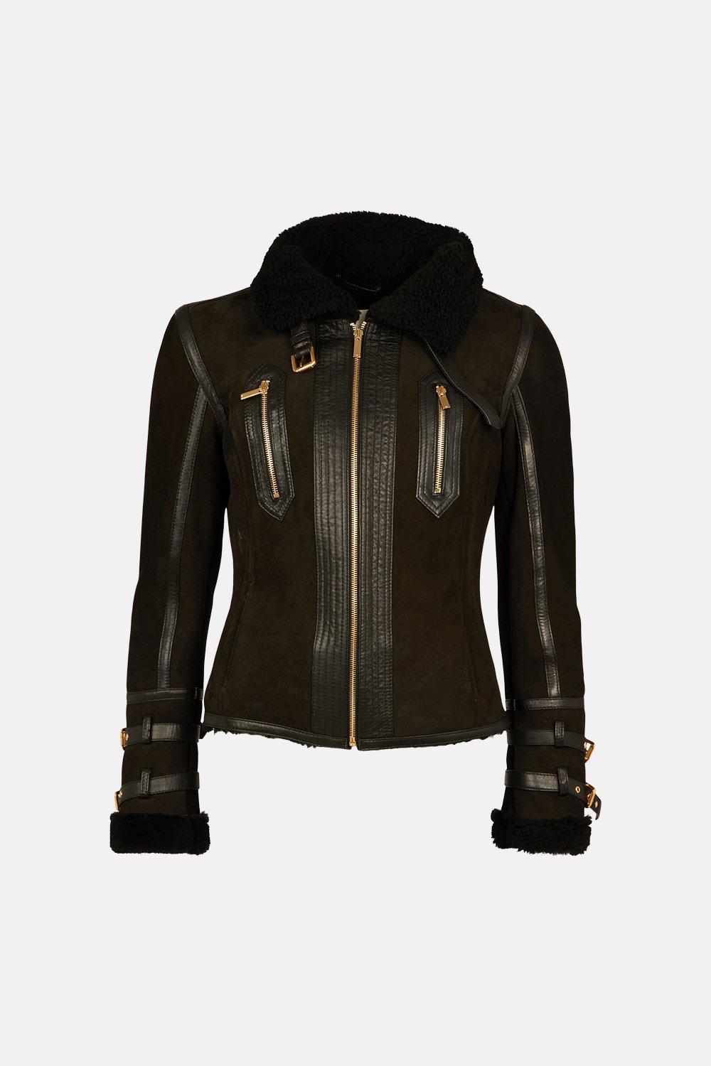 short black aviator jacket