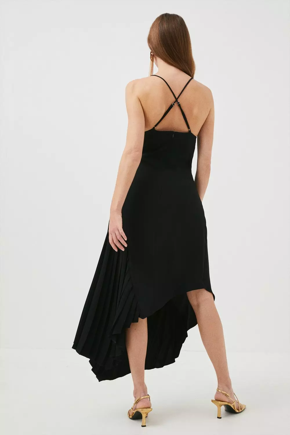 Karen millen pleated hem sales dress