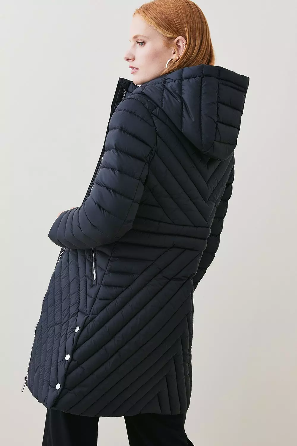 Down Filled Puffer Packable Midi Coat