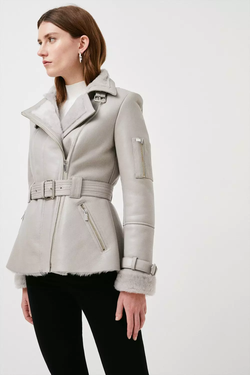 Karen millen sale shearling jacket