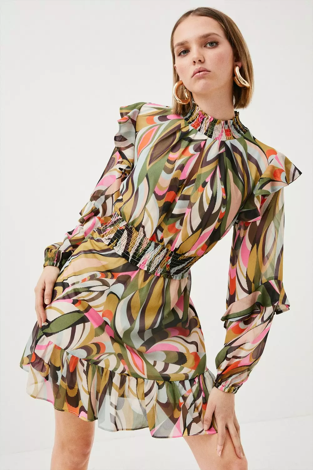 Frill Sleeve Dress Coat by Kaleidoscope