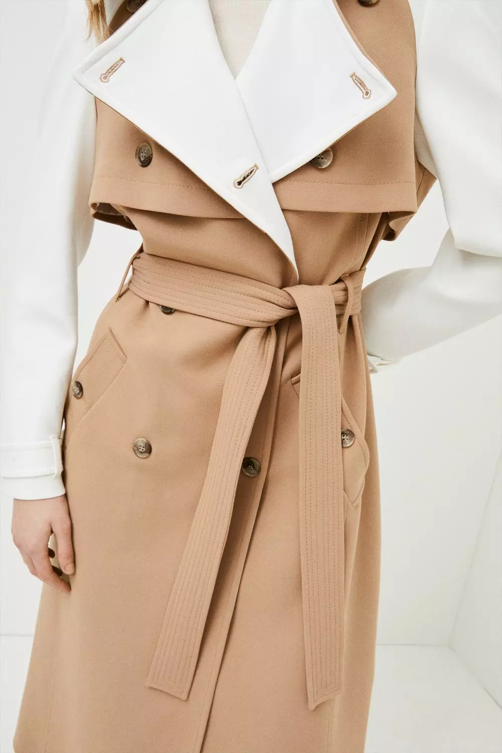 Lydia Millen Millen Compact Karen Coat Trench Stretch | Colorblock