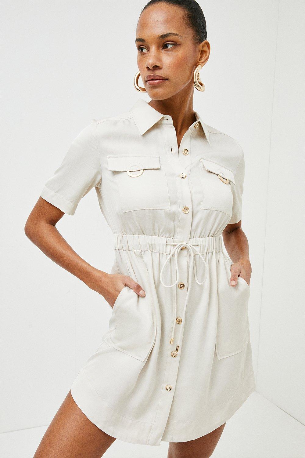 short shirt dress with belt