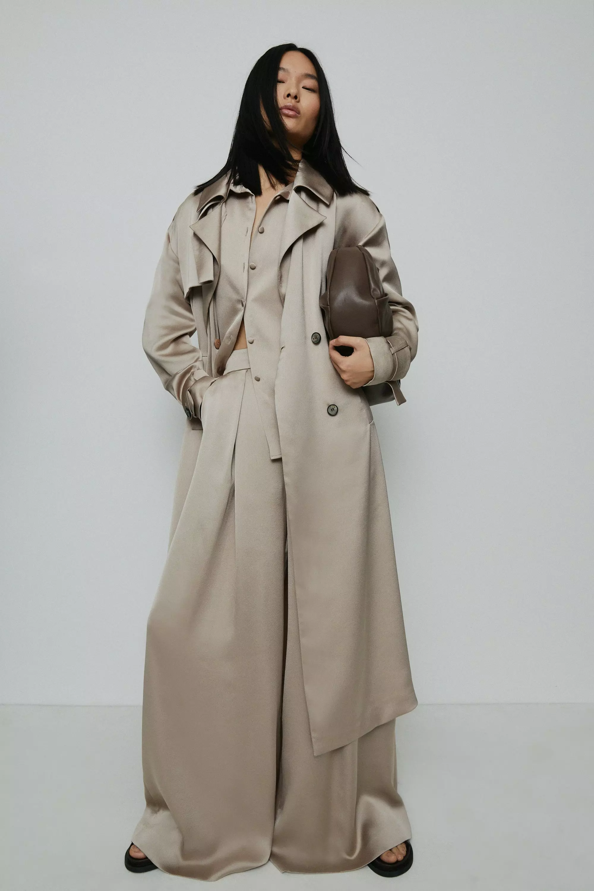 Mink trench outlet coat