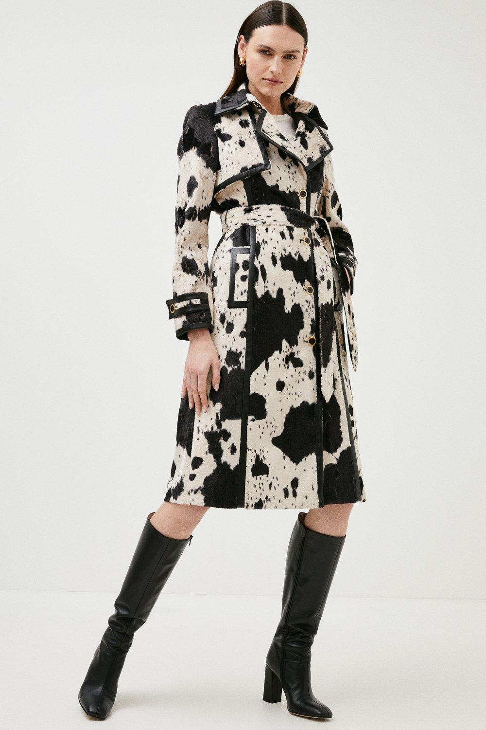 Karen millen clearance pony hair coat