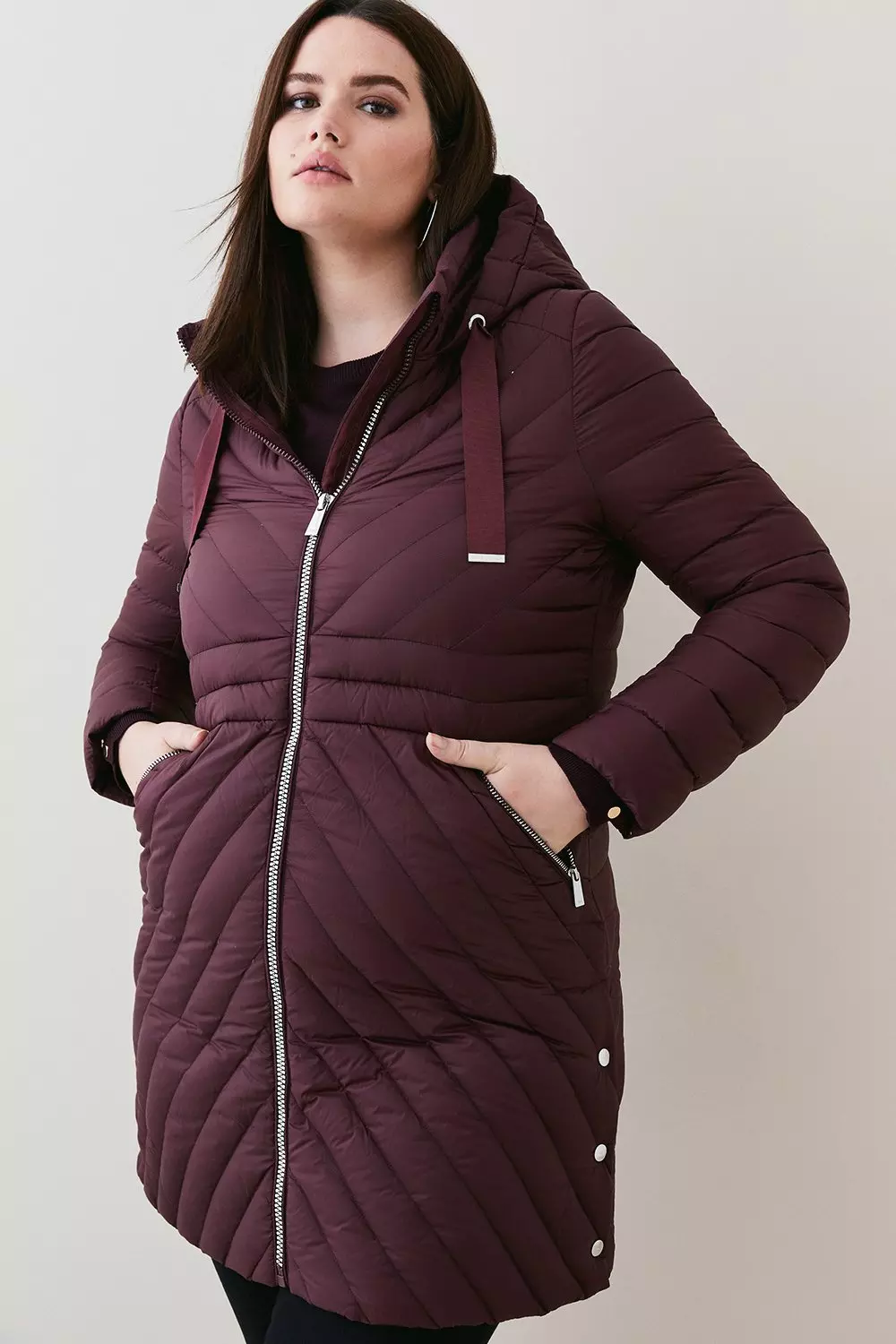 Puffer midi hot sale coat