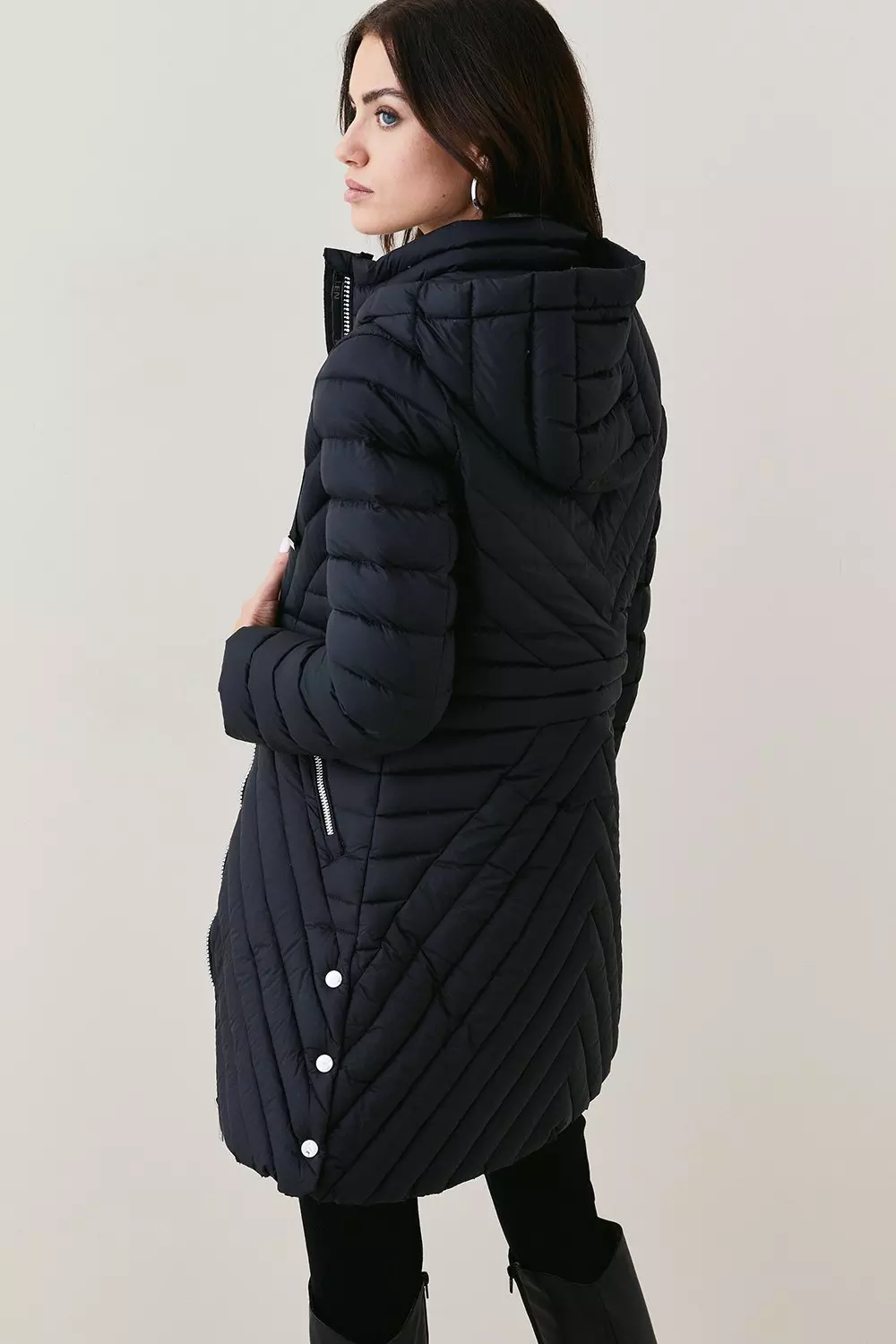 Packable mid length on sale jacket