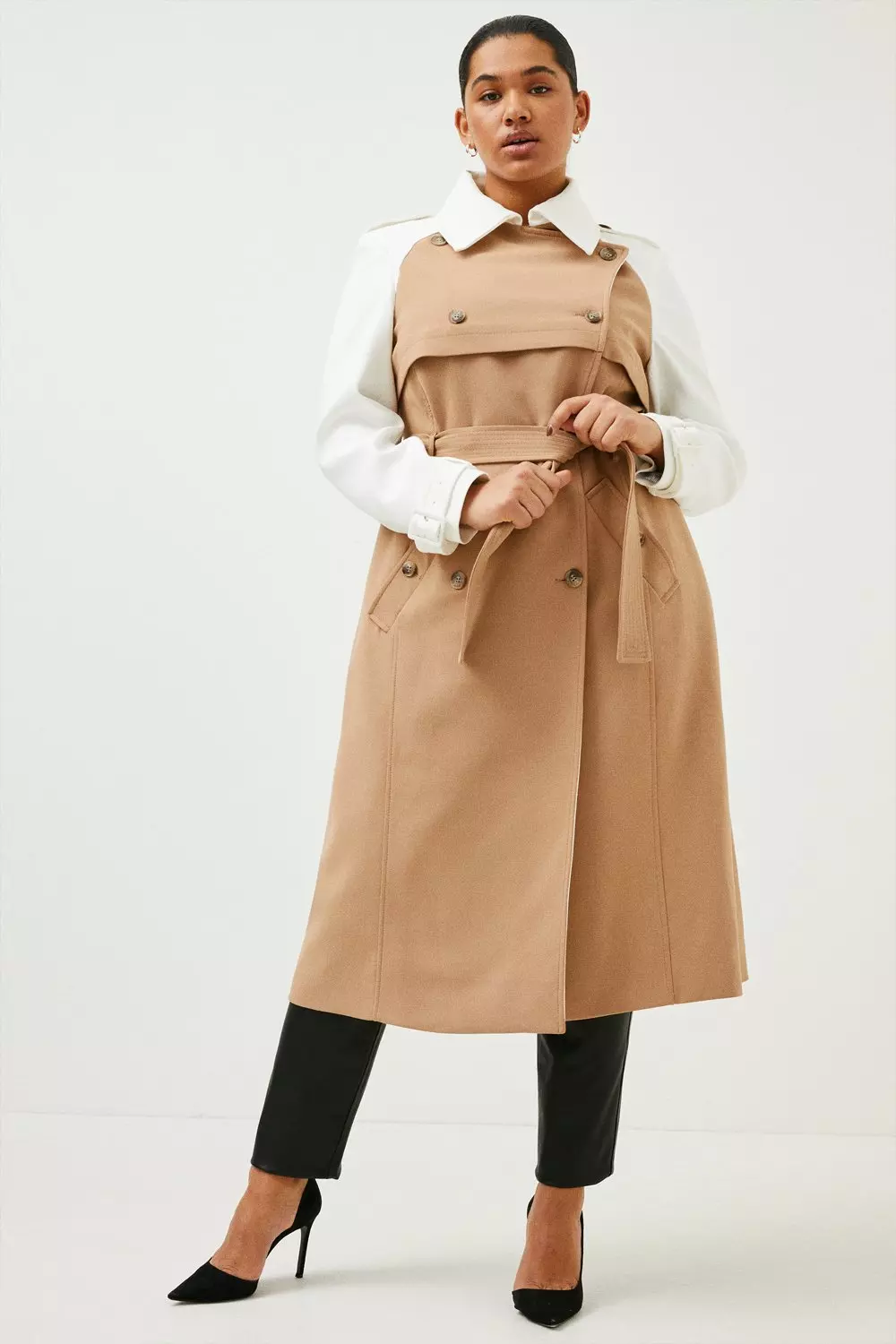 Karen millen outlet camel trench coat