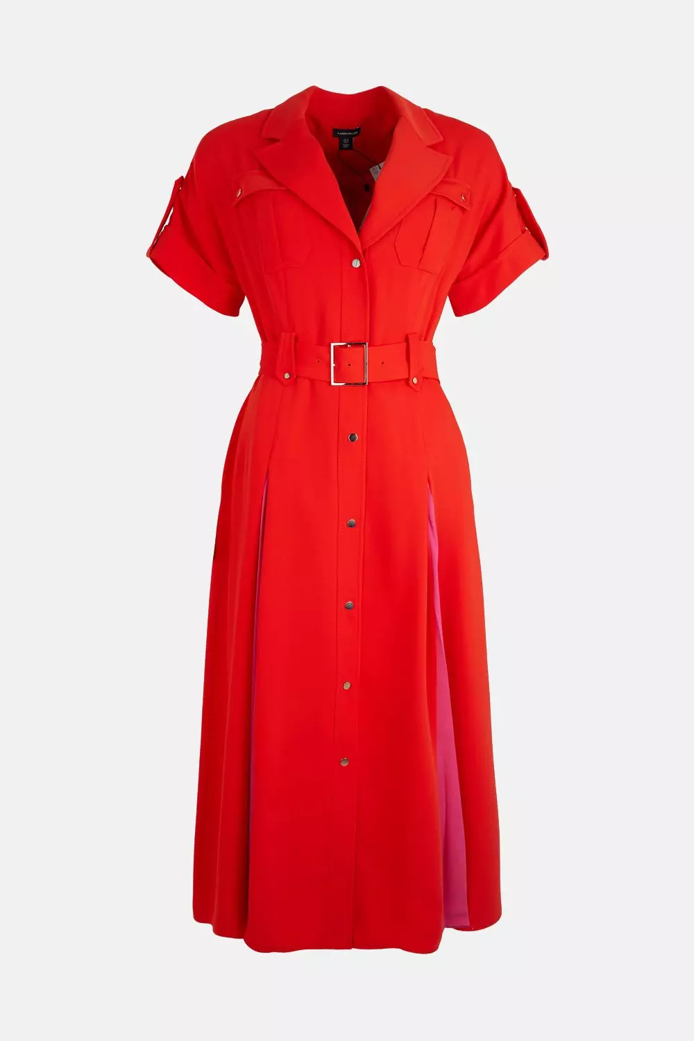 Karen millen pleated outlet midi shirt dress