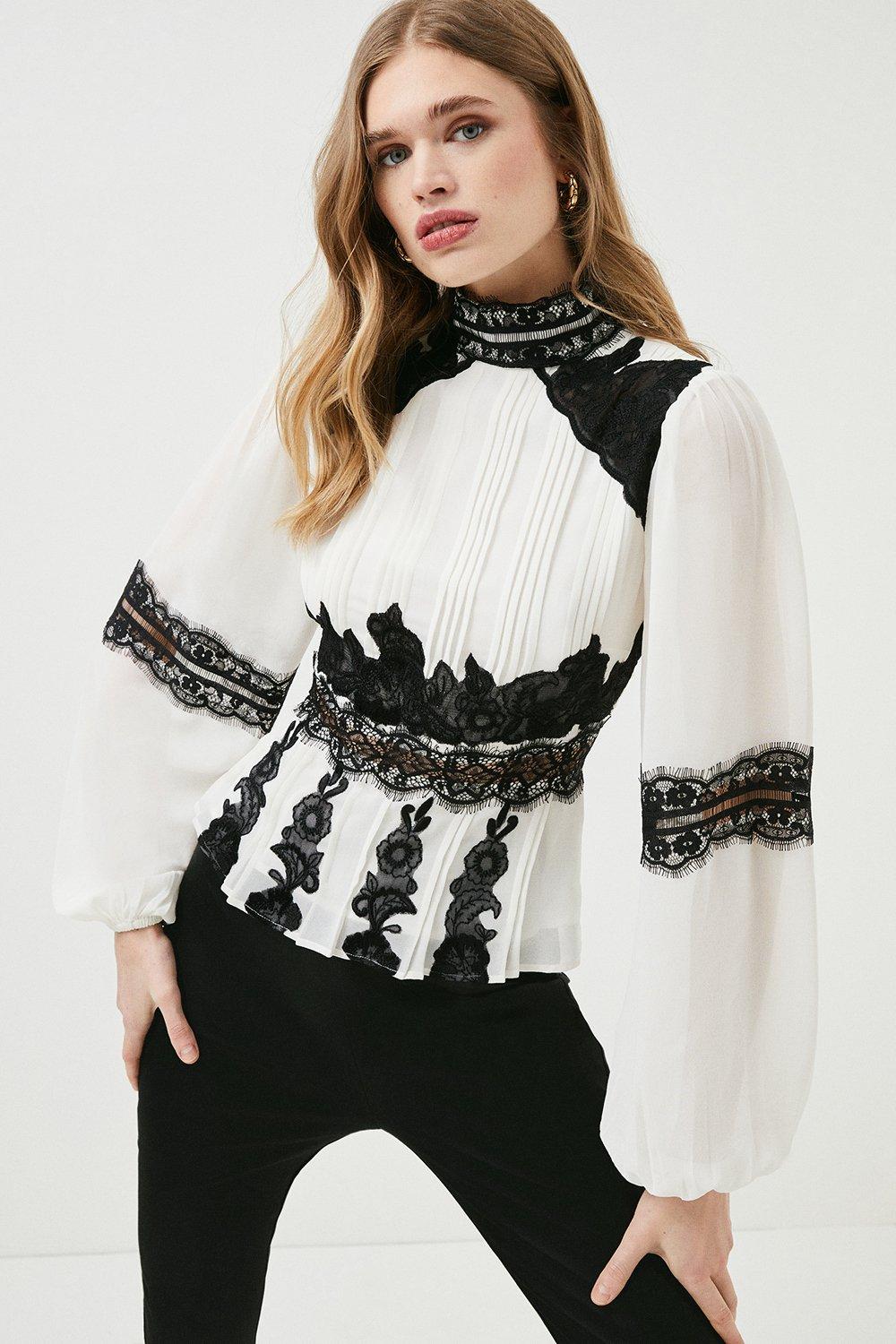 Karen millen shop lace panel cardigan