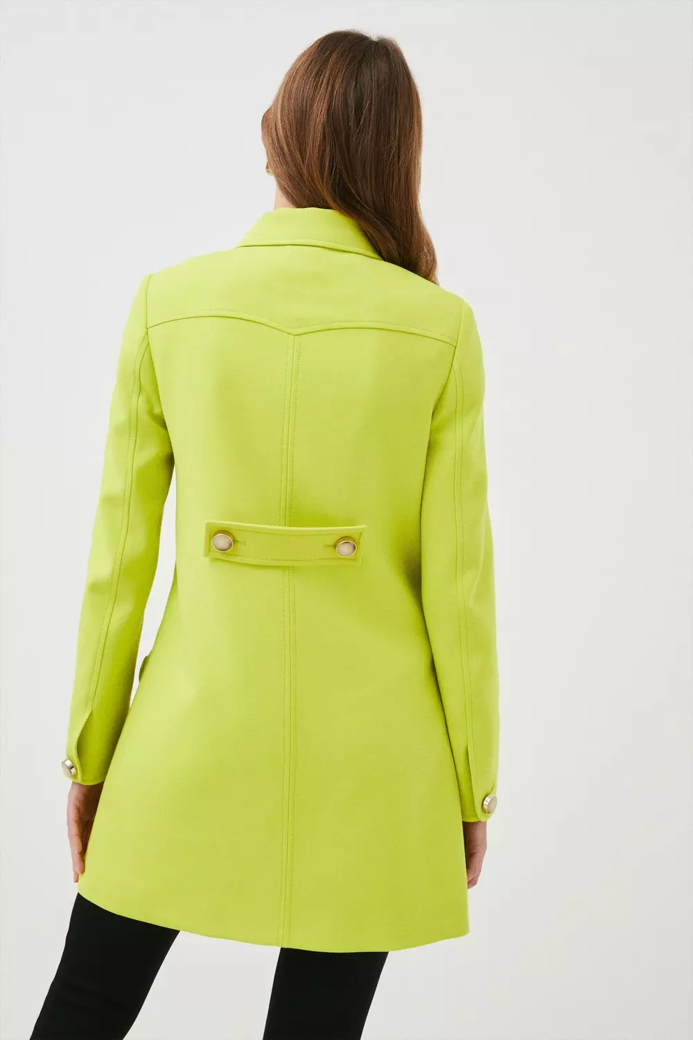 Short on sale green coat