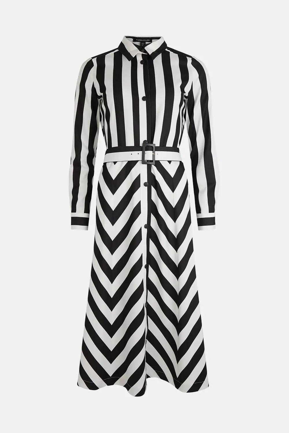 Karen millen graphic outlet stripe midi dress