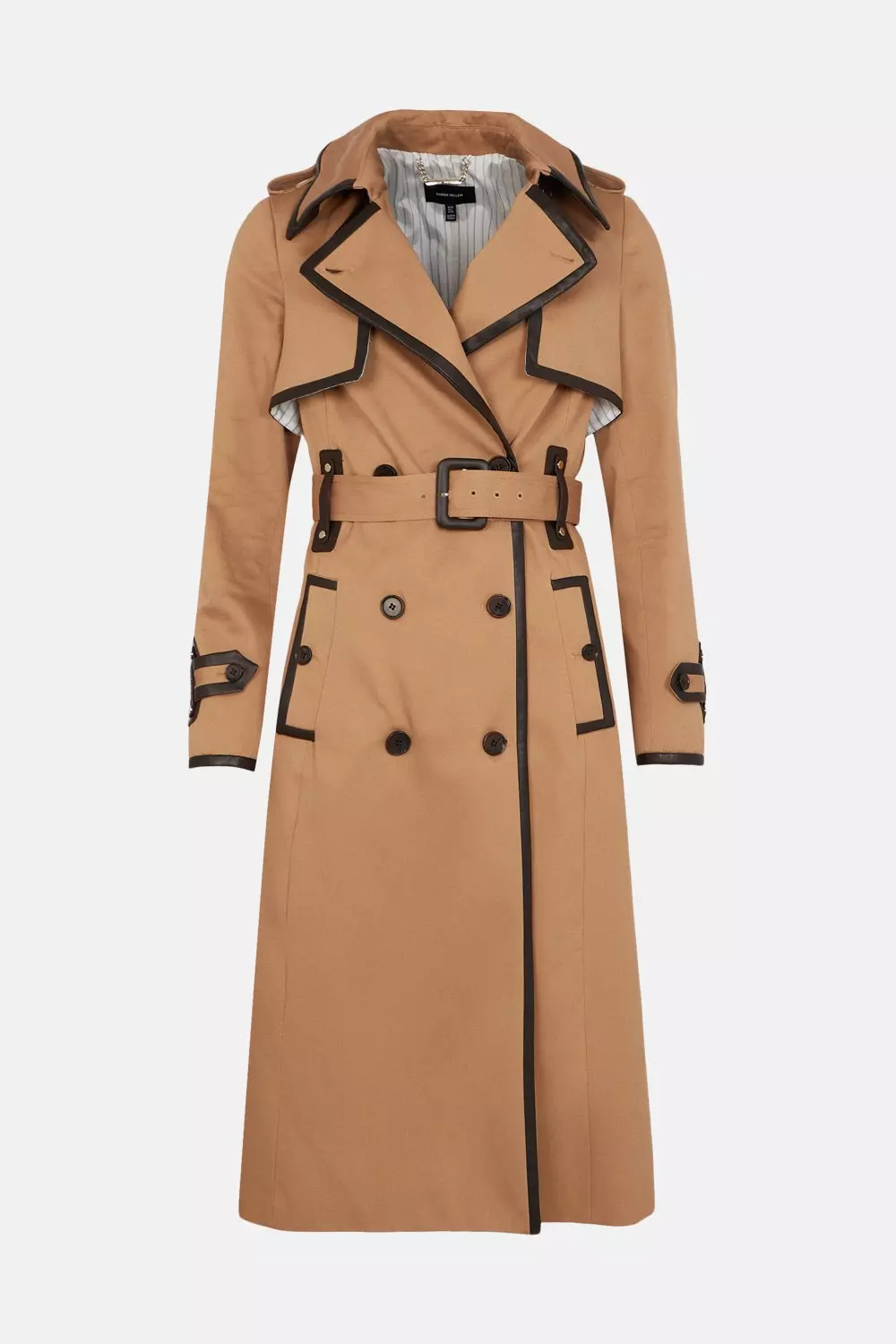 Lydia Millen Collar Detail Belted Trench Coat | Karen Millen